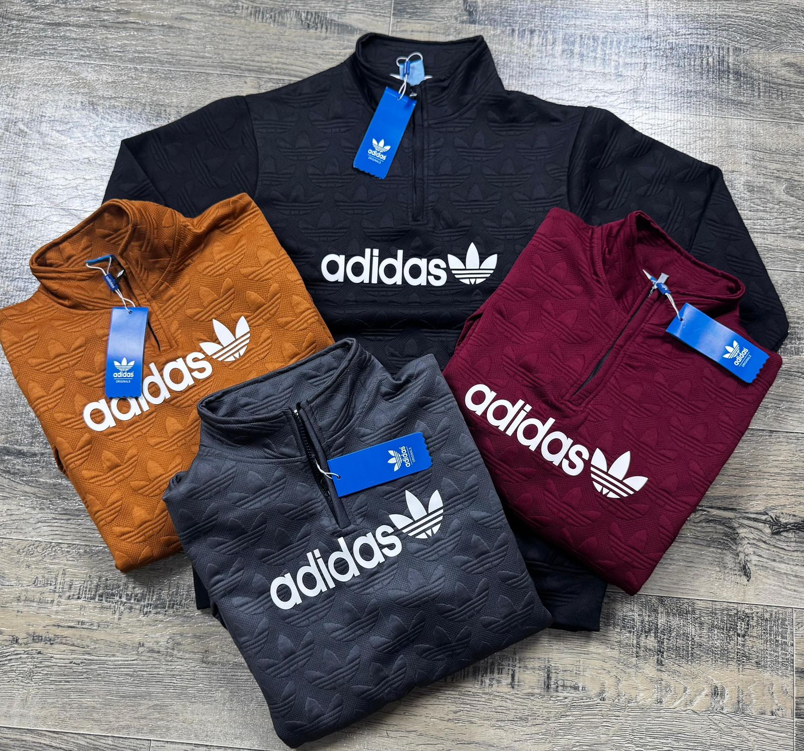 MENS HALF ZIPPER ADIDAS SWEATSHIRTS 05 COLOUR