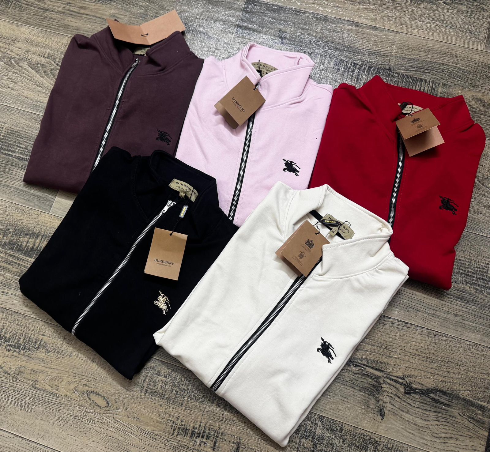 MENS FULL ZIPPER BURBERRY SWEATSHIRTS 6 COLOUR